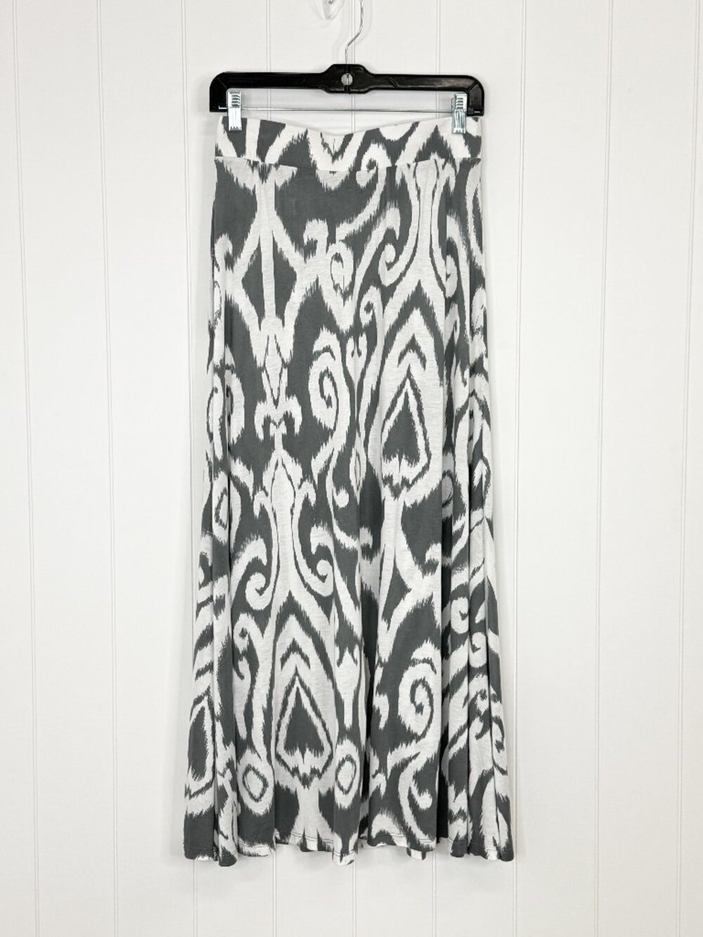 INC Maxi Skirt Gray White Damask Womens Small International Concepts Ladies SM